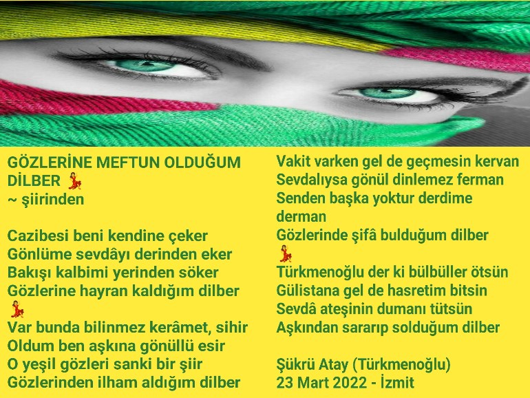 Gözlerine meftun olduğum dilber