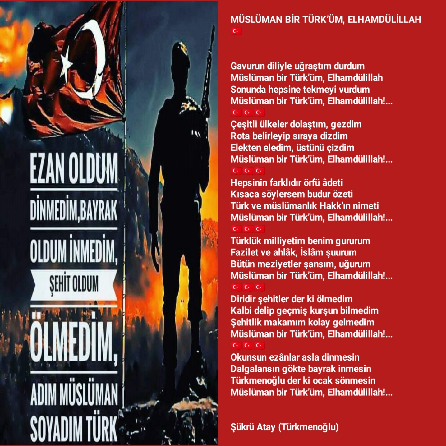 MÜSLÜMAN BİR TÜRK’ÜM, ELHAMDÜLİLLAH