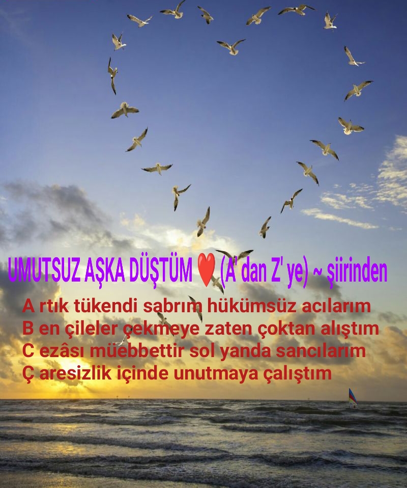 UMUTSUZ AŞKA DÜŞTÜM (A' dan Z' ye)