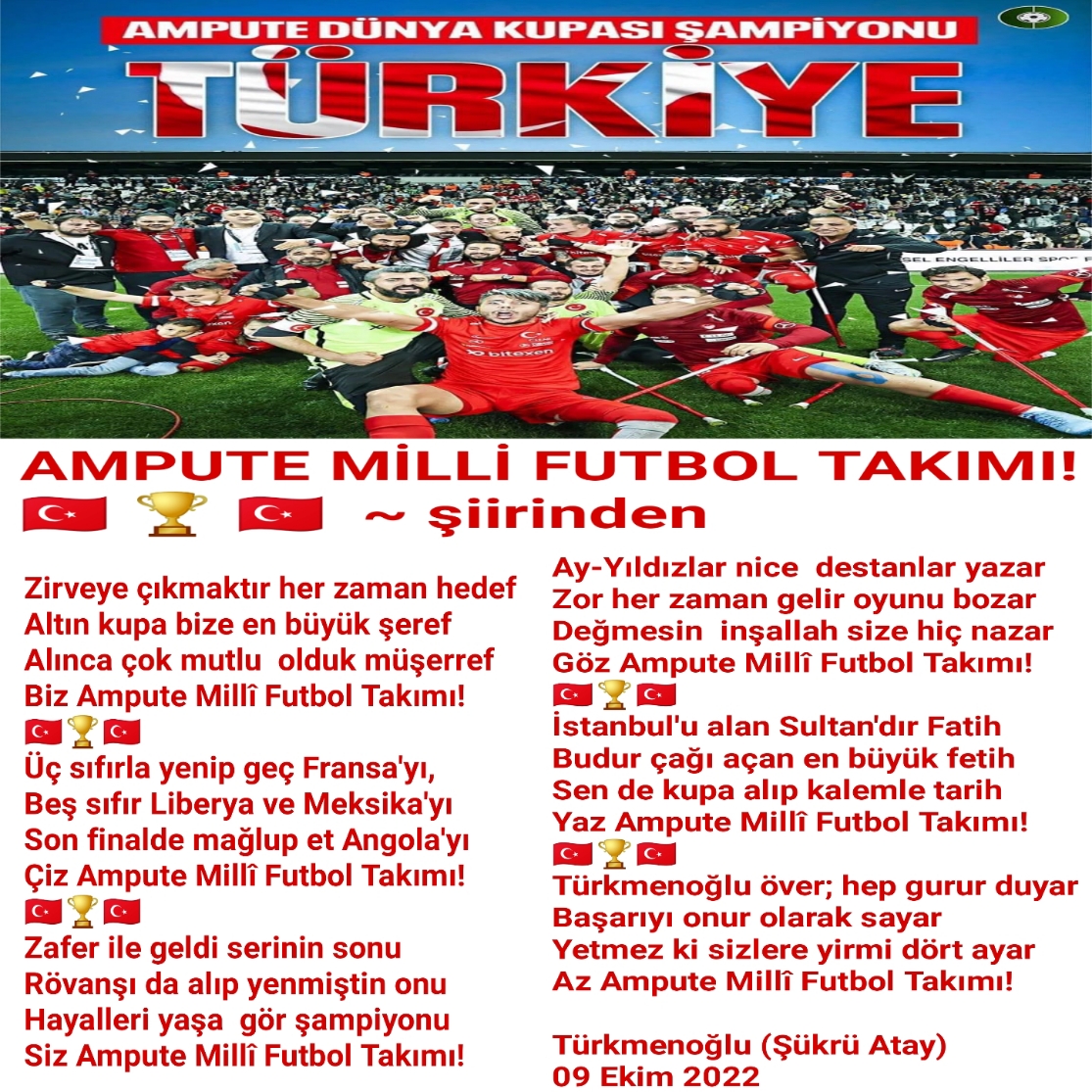 AMPUTE MİLLİ FUTBOL TAKIMI!
