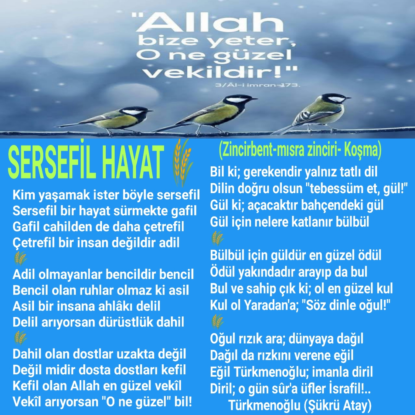 SERSEFİL HAYAT (Zincirbent Mısra )
