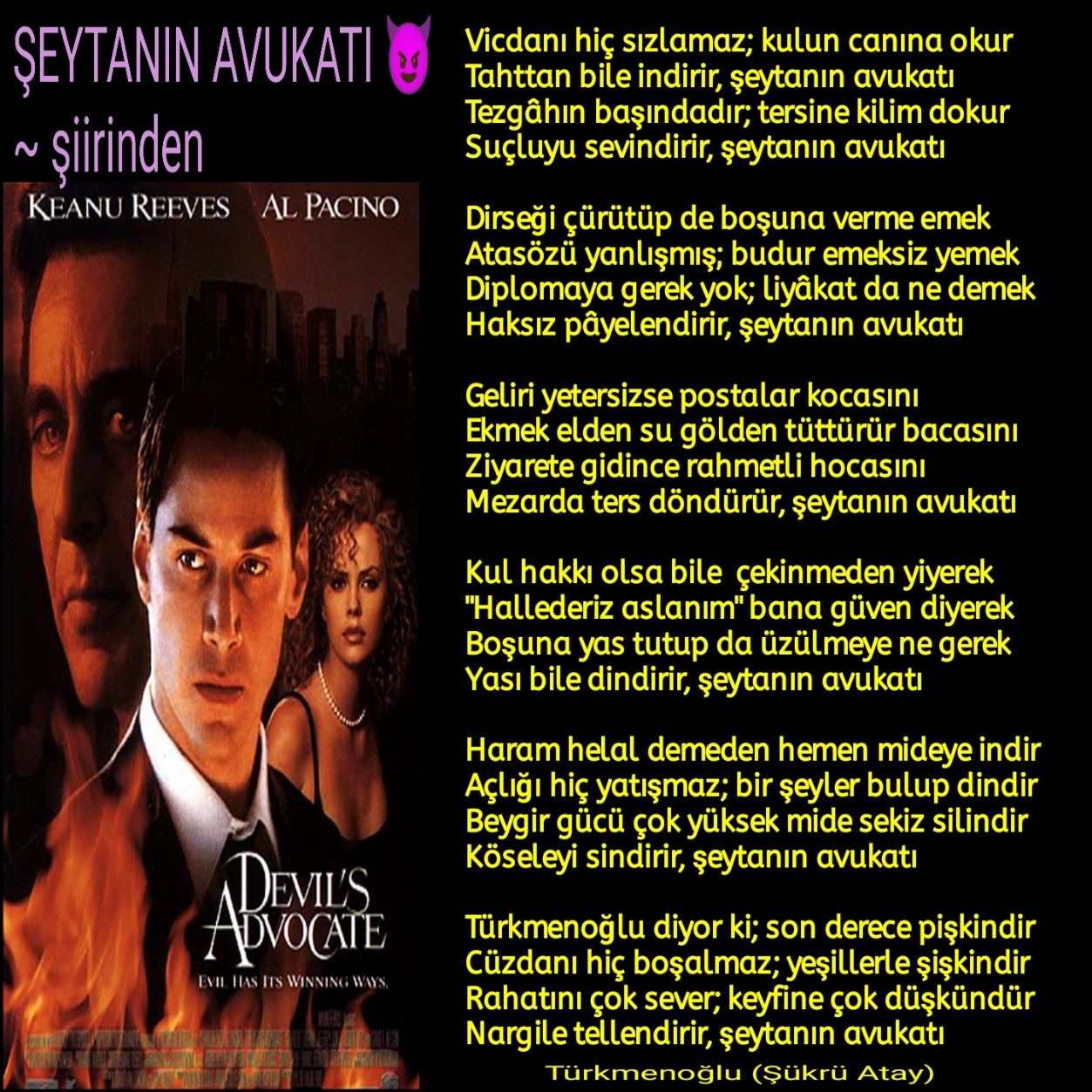 ŞEYTANIN AVUKATI (DEVİL'S ADVOCATE) FİLM İNCELEMESİ
