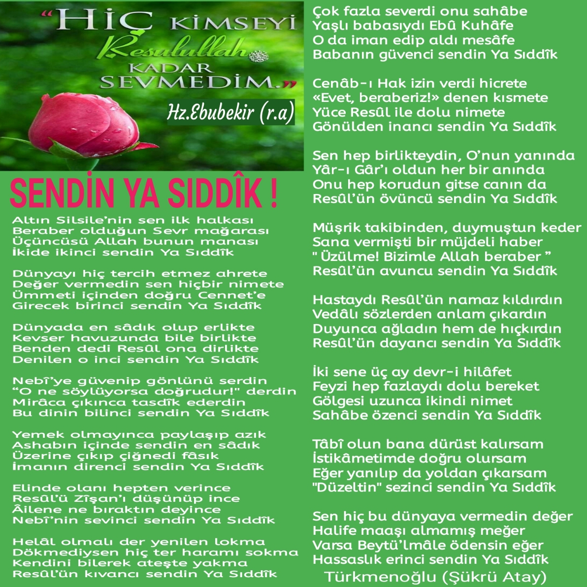HZ. EBUBEKİR’İN (RA) HAYATI VE HALİFELİK DÖNEMİ