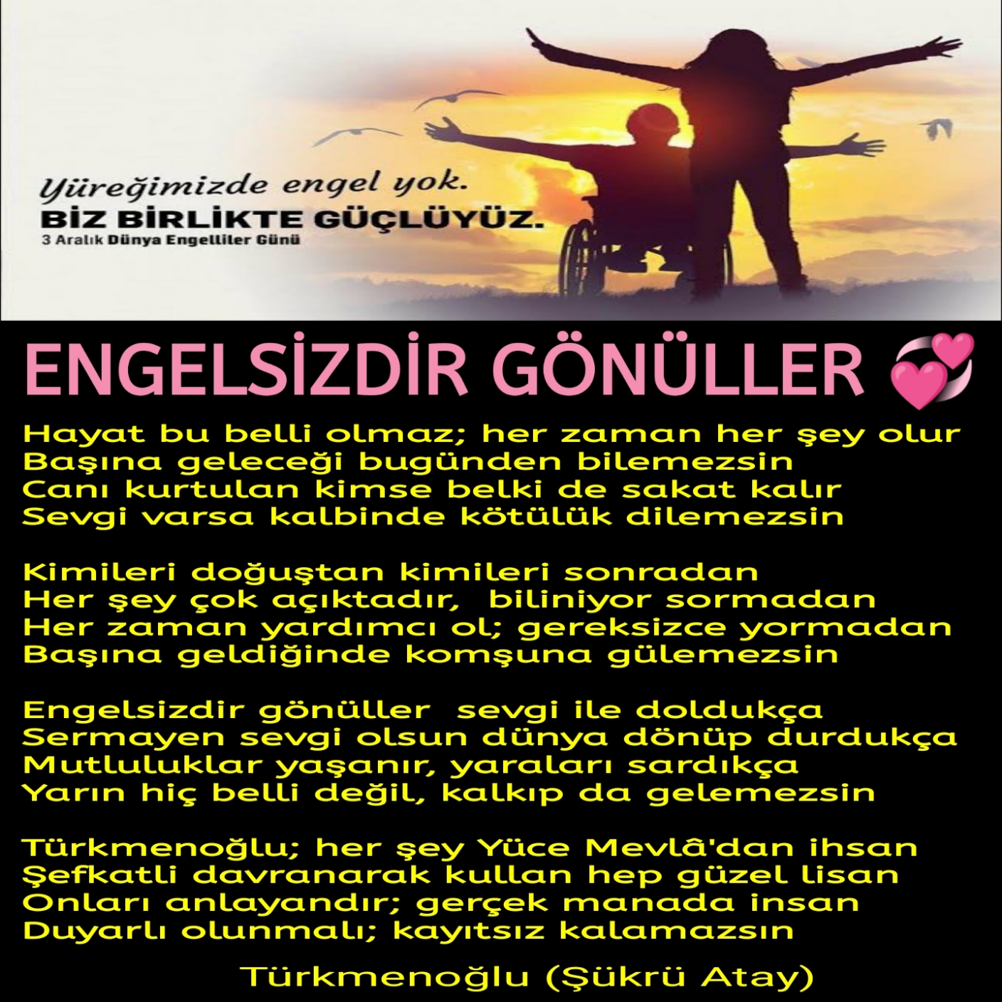 ENGELSİZDİR GÖNÜLLER