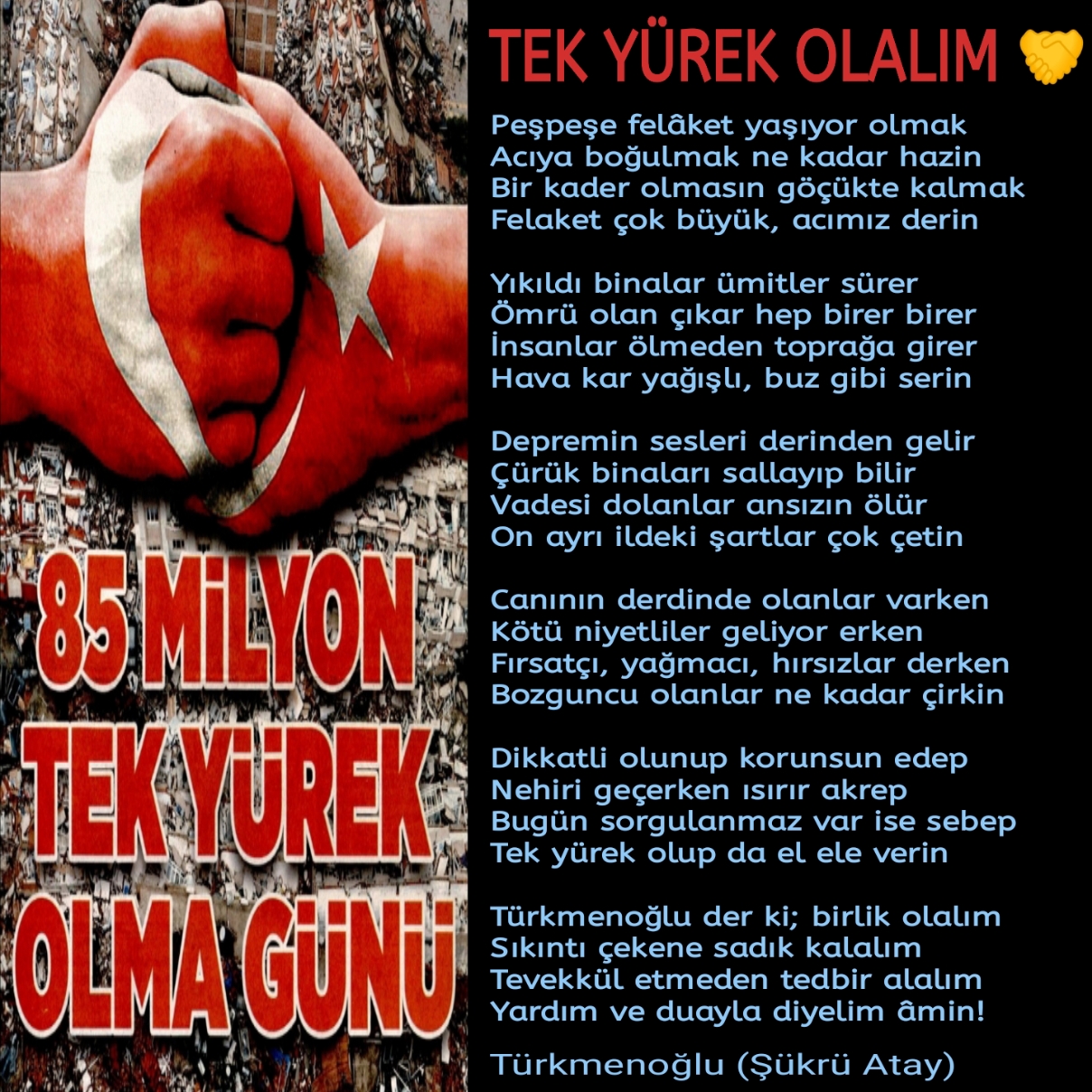 TEK YÜREK OLALIM
