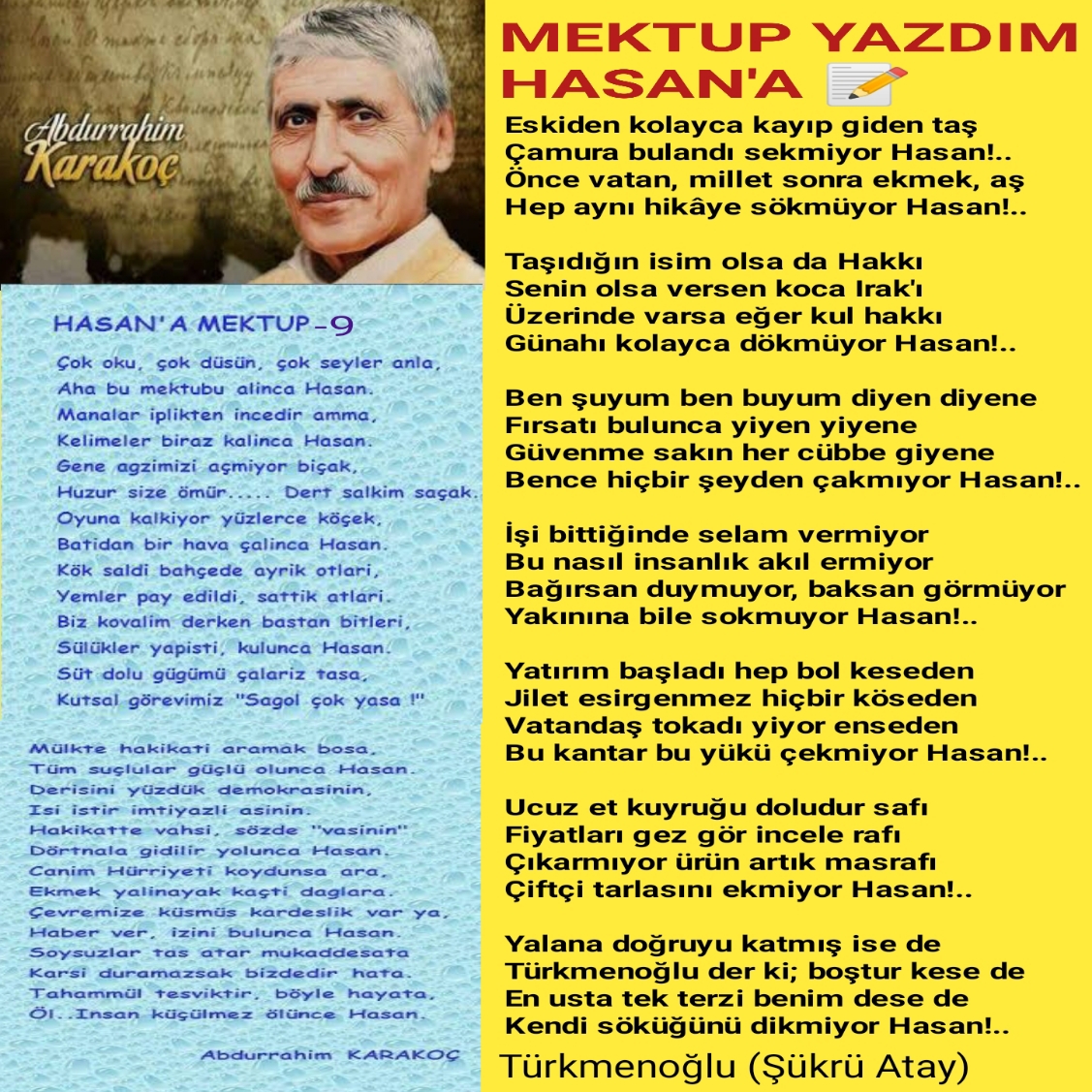 MEKTUP YAZDIM HASAN’A