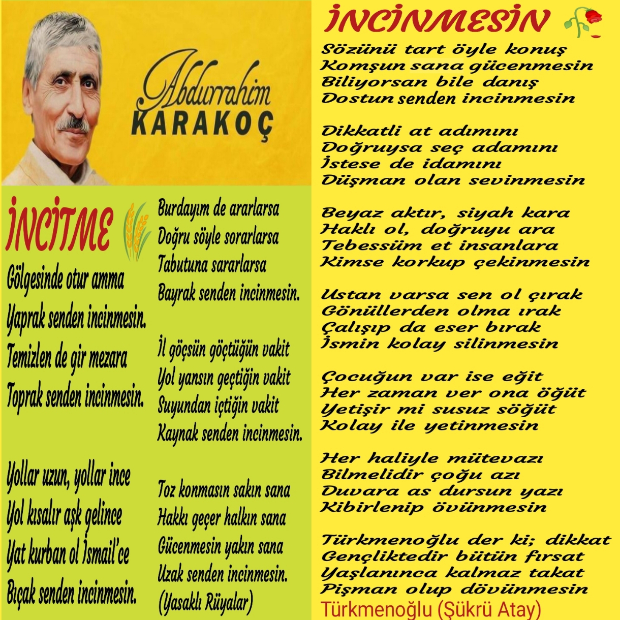İNCİNMESİN
