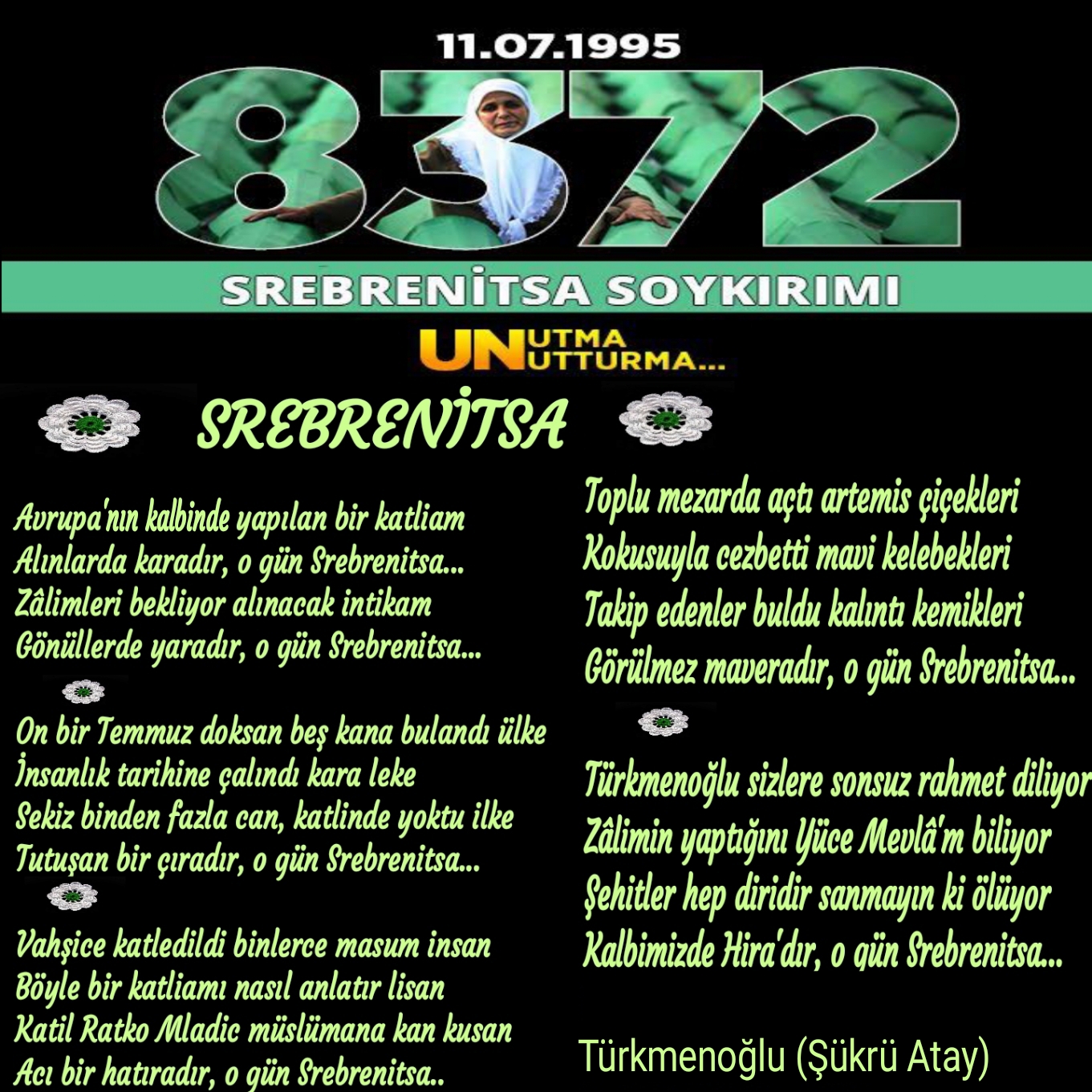 DİNMEYEN ACI SREBRENİTSA
