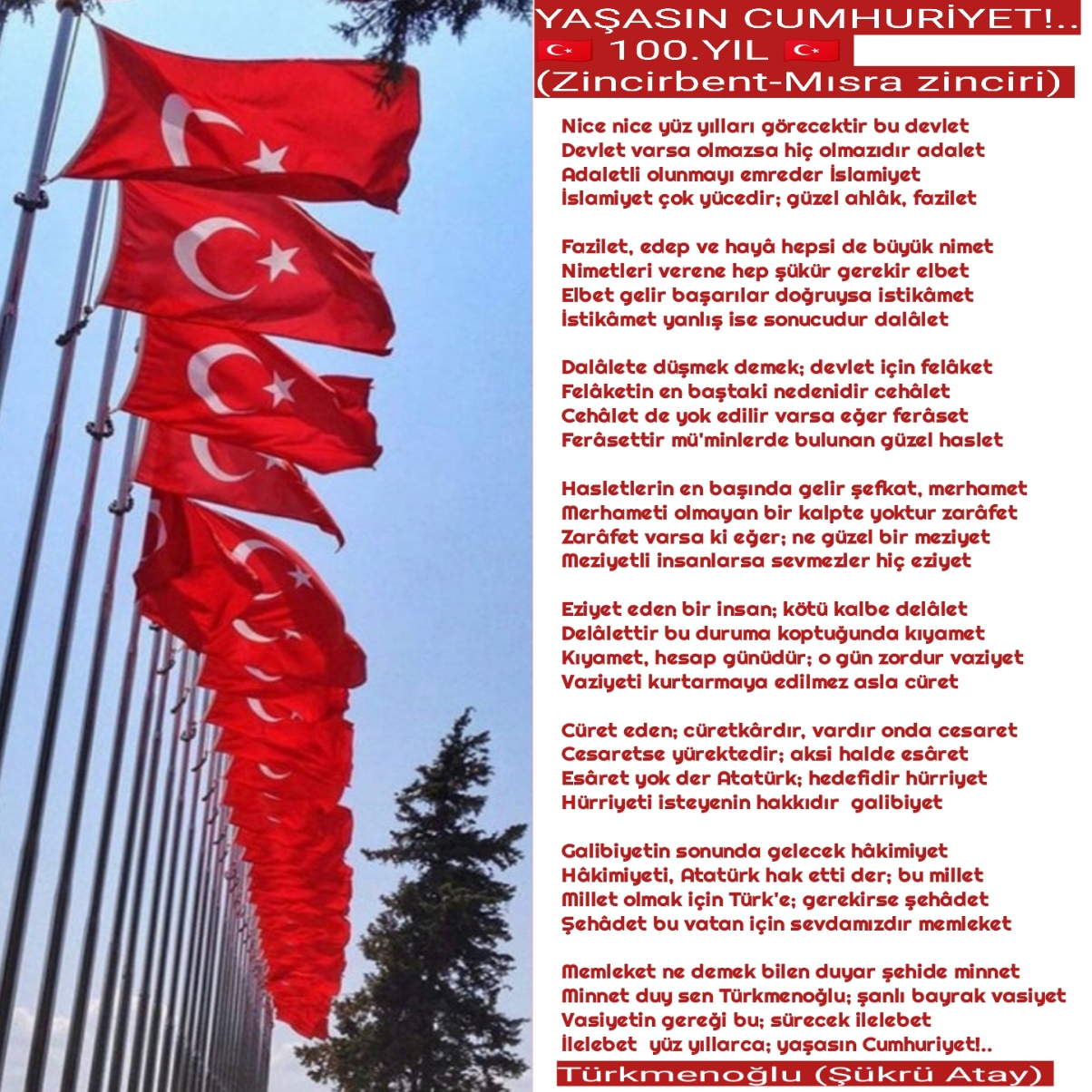 YAŞASIN CUMHURİYET!..100.YIL (Zincirbent-Mısra zinciri)