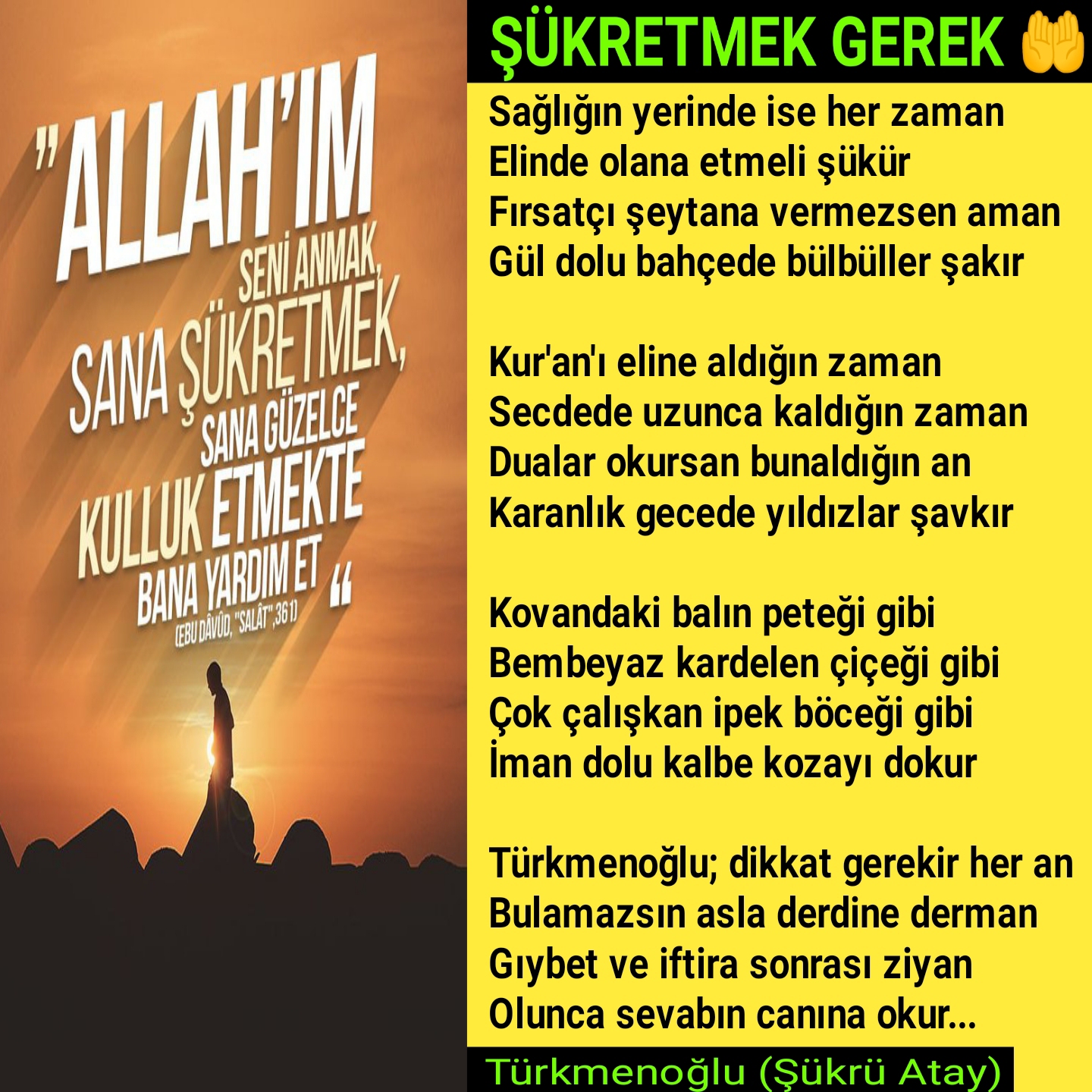 ŞÜKRETMEK GEREK