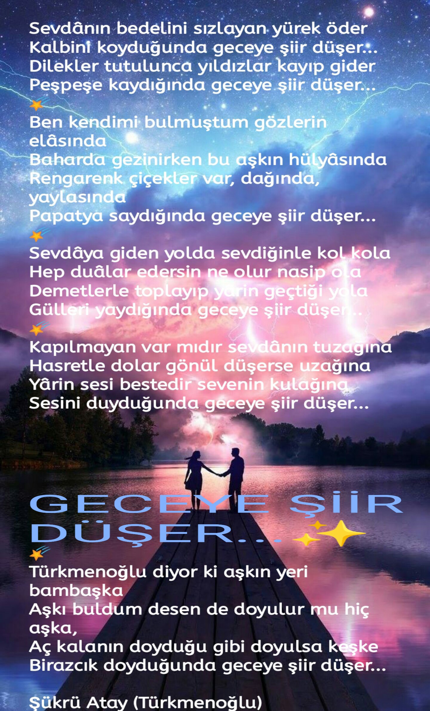GECEYE ŞİİR DÜŞER...